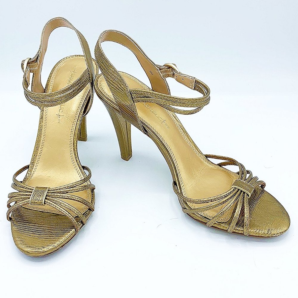 BANANA REPUBLIC BURNT GOLD SNAKE MARIANE  SANDALS!